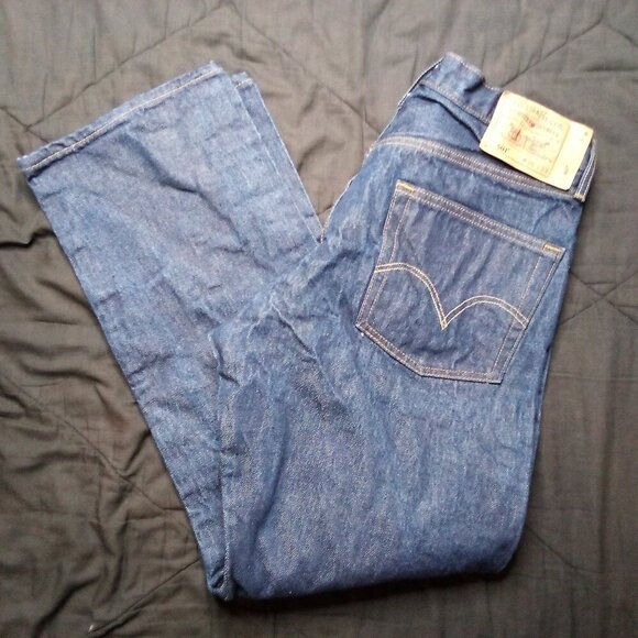 Vintage Levi's 501 Button Fly Denim Blue Jeans 36x33 - Picture 1 of 8
